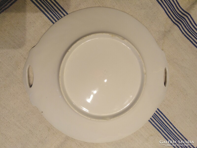 Antik porcelán tányérka, asztalközép, kínáló