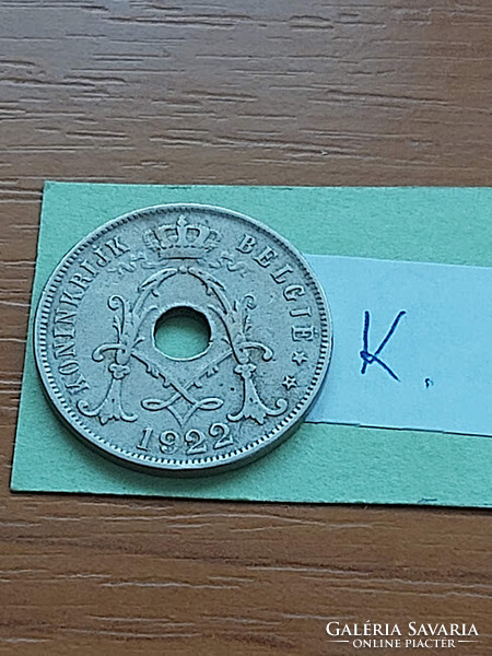 Belgium belgie 25 centimes 1922 copper-nickel, i. King Albert #k