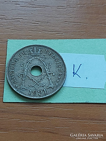Belgium belgique 25 centimes 1921 copper-nickel, i. King Albert #k