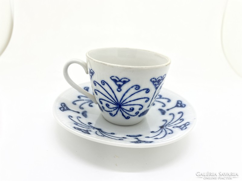 Antique German porcelain cup and saucer blue and white