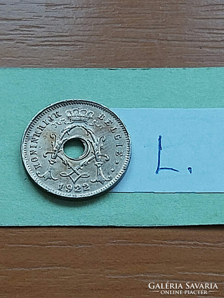 Belgium belgie 5 centimes 1922 copper-nickel, i. King Albert #l