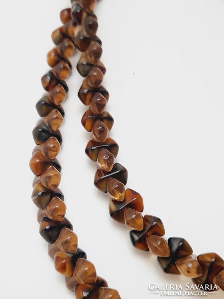 String of glass beads, made of interlocking beads, necklace, 70 cm