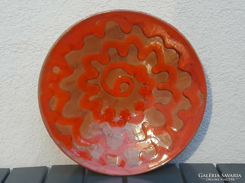 Large marked ceramic wall plate