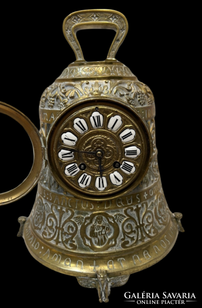 33 cm magas antik francia harang alakú óra