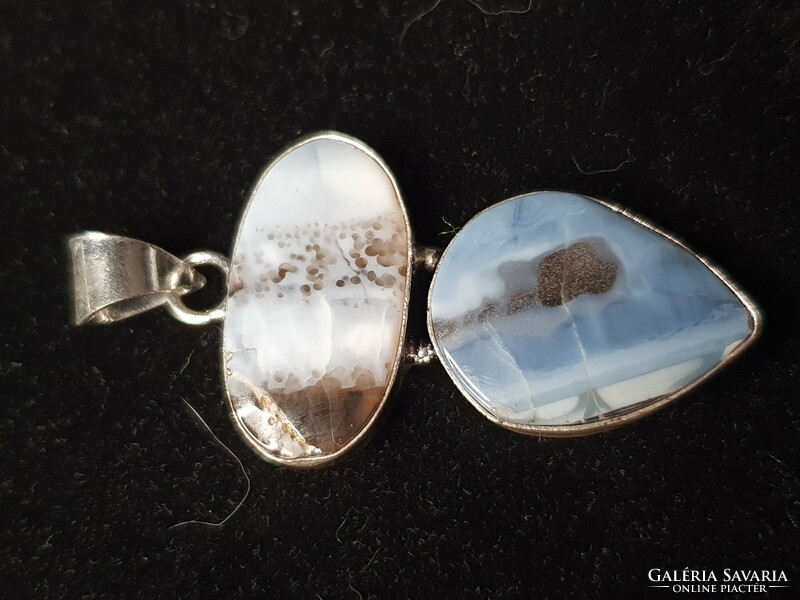 Beautiful silver pendant with Andean opal gemstone