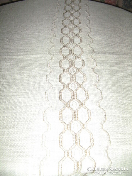 Beautiful elegant embroidered woven tablecloth