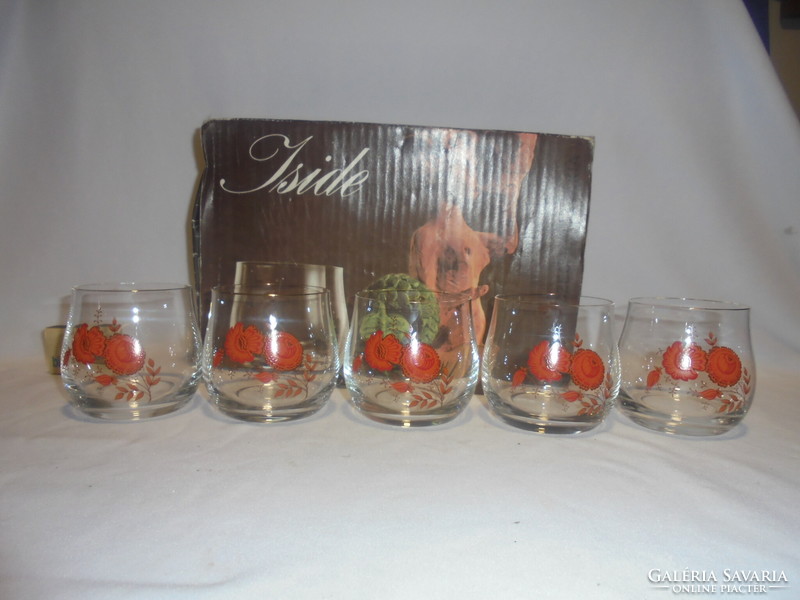 Retro Bohemia whisky pohár készlet - öt darabos - eredeti dobozában