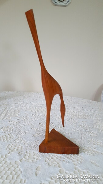 Rare shaped, retro carved wooden bird
