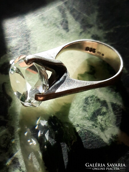 Régi Art Nouveau zafír köves ezüst gyűrű - 54-55- ös méret