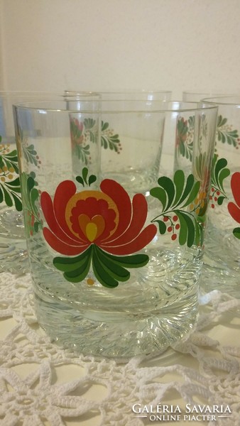 Retro painted glass cup