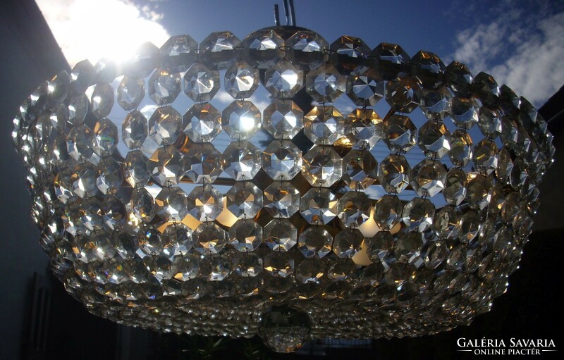 Viennese basket round crystal chandelier 62cm diameter 13-burner crystal chandelier