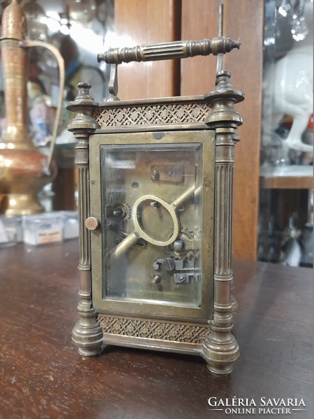 Rare French early 1900s, empire, empire alarm travel clock. 15 Cm.