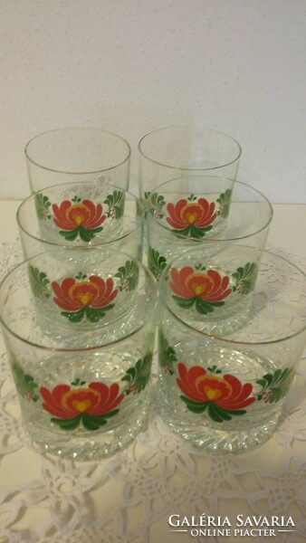Retro painted glass cup