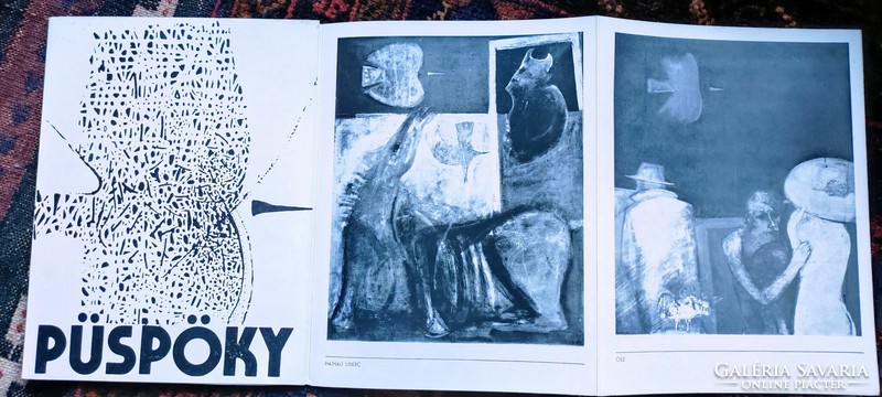 Püspöky istván munkácsy prize winner (1953-2018) merítorr paper-mixed technique 80x60 cm