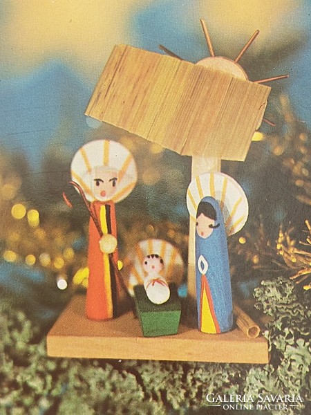 Old Christmas card 1988 postcard