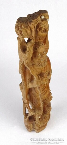 1P232 Chinese oriental sage wood carving wood carving 35 cm