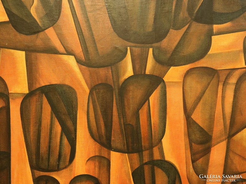 Cubist style abstract painting