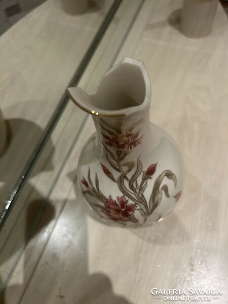 Sérült! Zsolnay kézzel festett orchideás váza