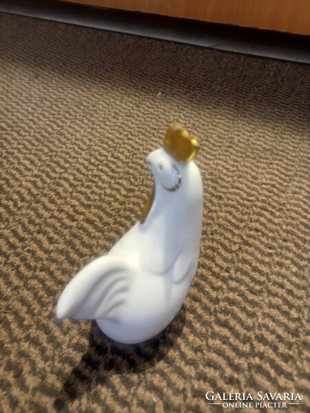 White-gold rooster from Raven House