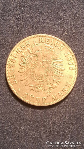 5 márka 1874-1876, Német Birodalom - emlék érem ( nem ezüst )