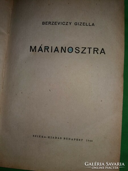 1948. Gizella Berzeviczy: Marianostra book according to the pictures, spark