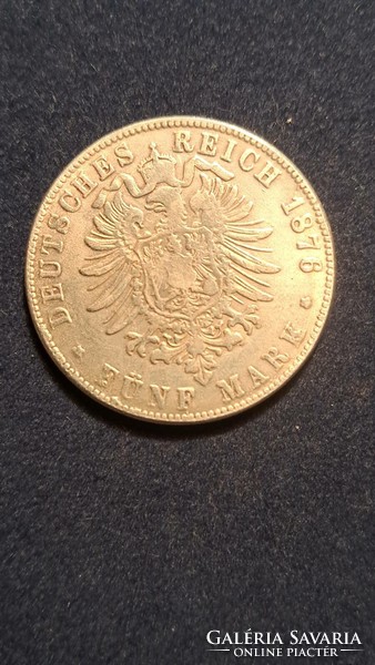 5 márka 1874-1876, Német Birodalom - emlék érem ( nem ezüst )
