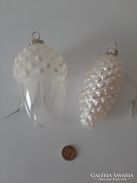 Cone and acorn Christmas tree decorations