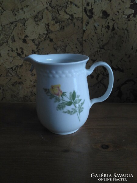 Kahla sárga rózsás porcelán tejszínes kiöntő