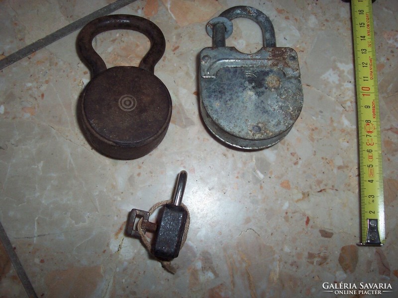 3 old padlocks for sale