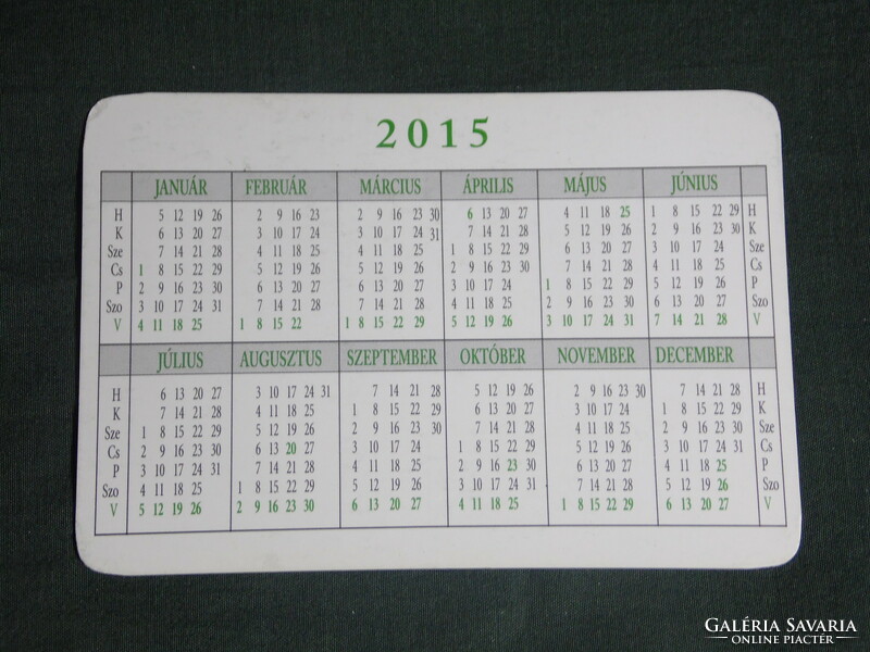 Card calendar, szent juber pharmacy, pharmacy, Budapest, 2015, (1)