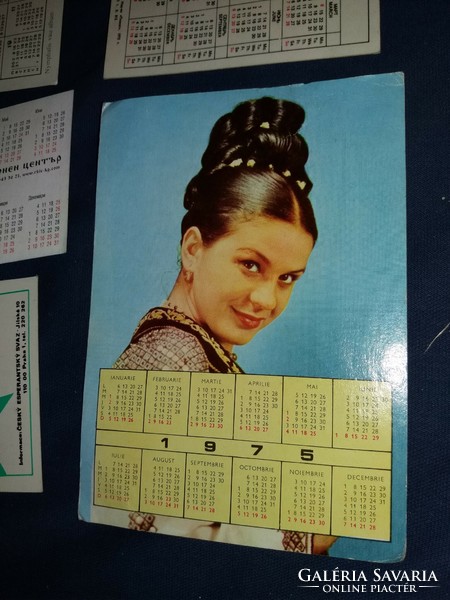 1975- 2006 kártya - zseb, és művésznaptárak évek egybe csomagban 9 db képek szerint
