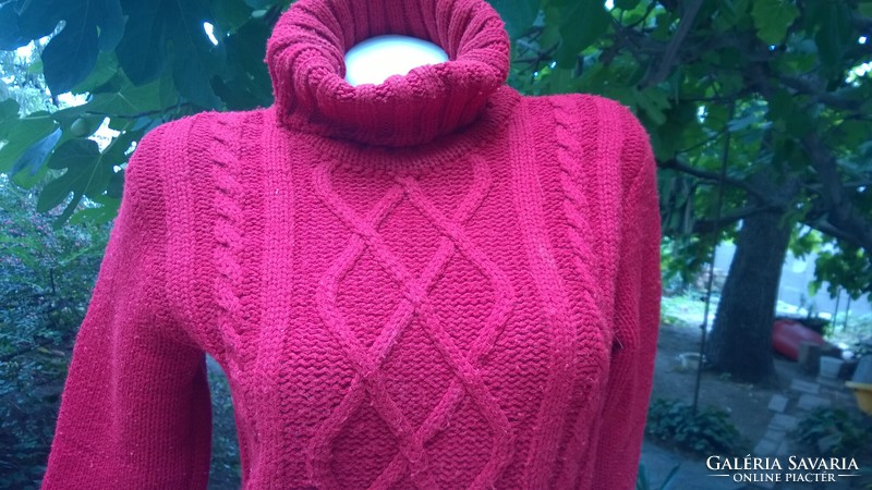 Rib knit turtleneck warm, pleasant wear m