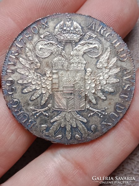 Antique silver. 1780 1 Tallér s.F. Maria Theresa with free posa
