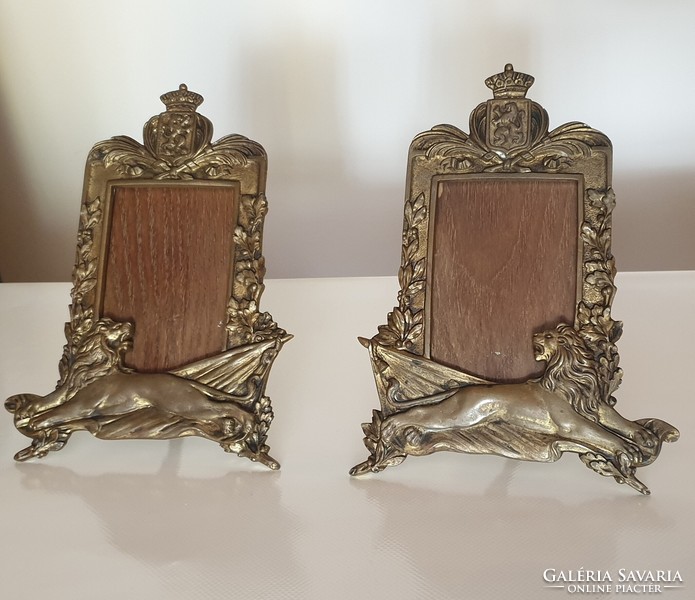 Bronze picture frame, photo frame, photo holder in pair