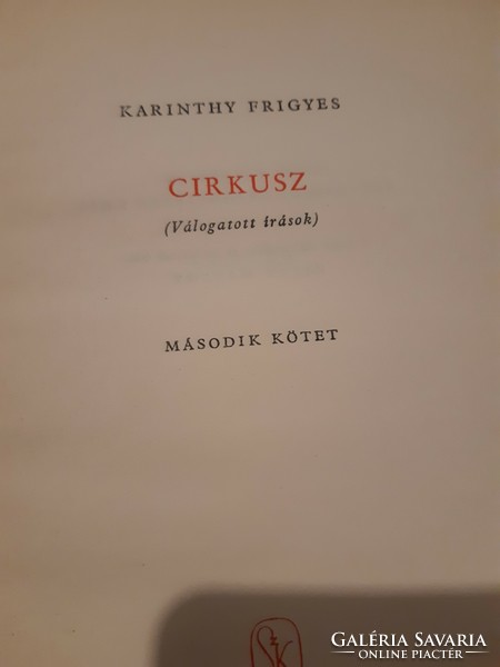 Karinthy Frigyes: Cirkusz 2.kötet