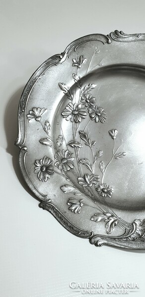 Art Nouveau, silver-plated pewter plate (kayserzinn)