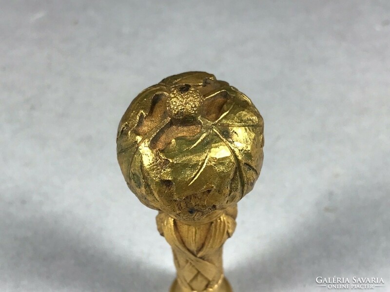 Art Nouveau, antique gilded bronze seal press from the 19th century