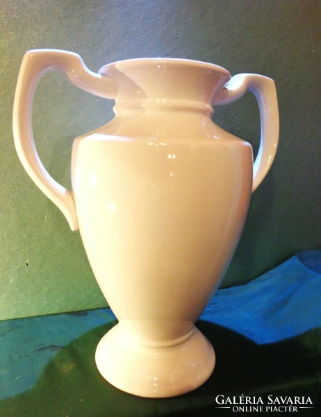 Fehér  porcelán amfóra / kétfülű serleg/ 29-18 cm.