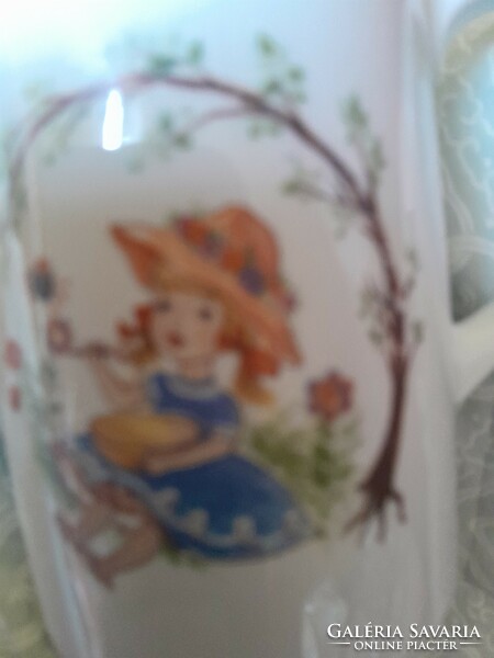 Little girl scenic porcelain jug. 145