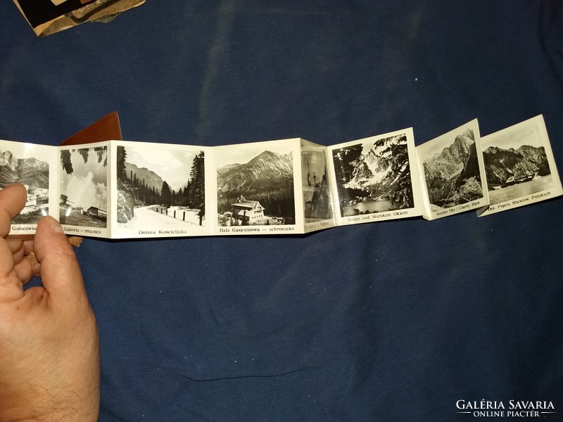 1950 -s évek utazó emlék szuvenírboltos leporelló fényképes mini album ZAKOPANE a képek szerint