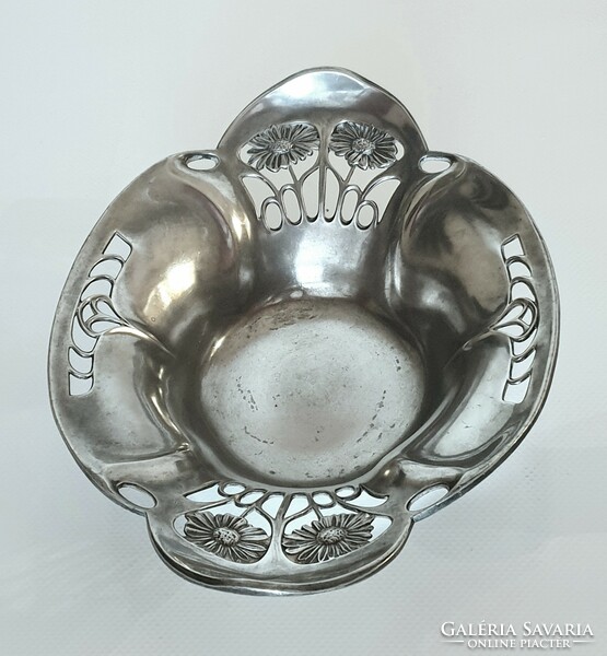 Art Nouveau, silver-plated silver serving tray, centerpiece