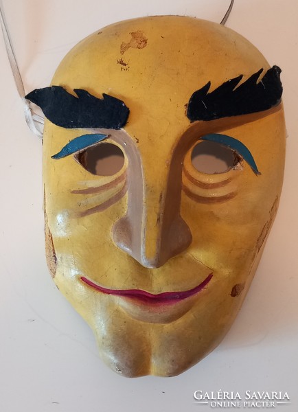 Antique papier-mâché mask head mask negotiable art deco design