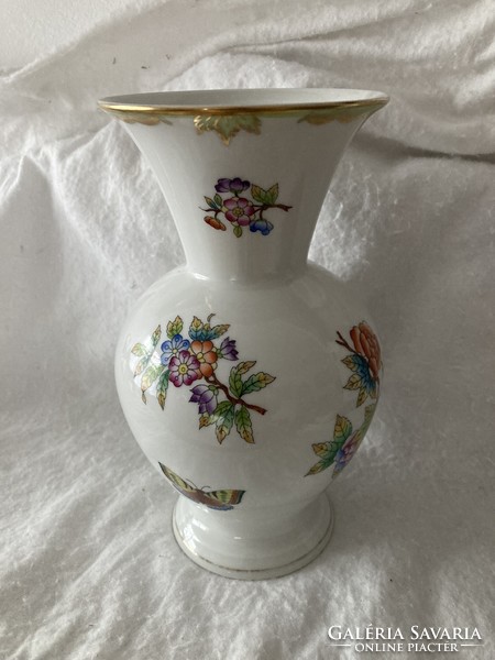 Herend porcelain vase / with Victoria pattern decor