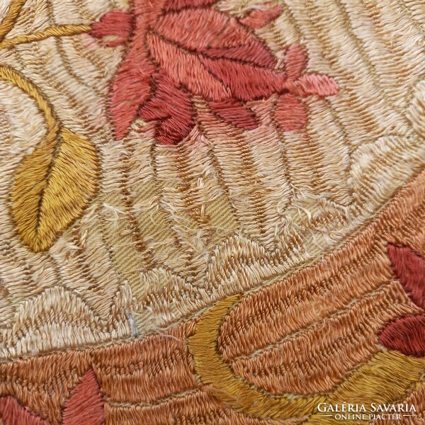 Antique tablecloth embroidered with silk thread