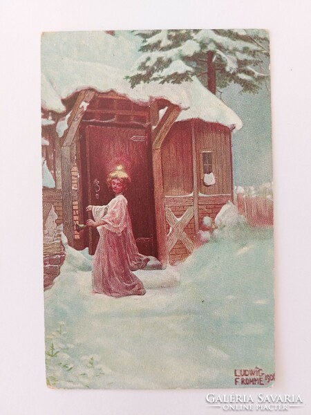 Régi karácsonyi képeslap levelezőlap
