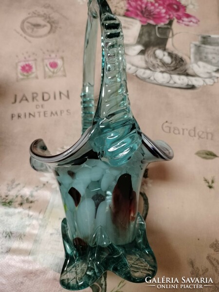 Muránói üveg kosár
