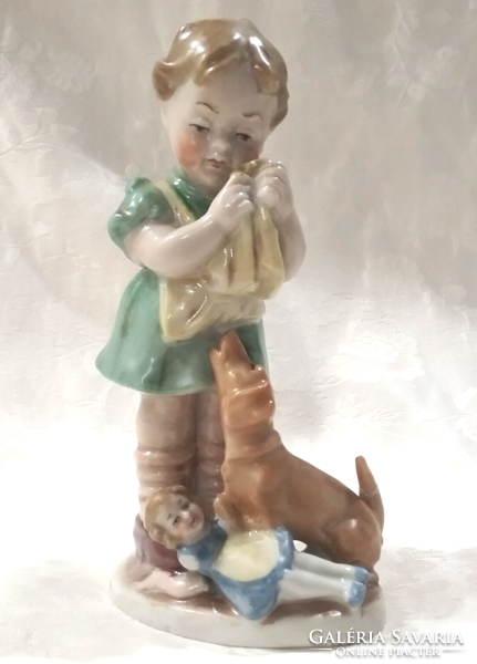 Antique bertram w&a porcelain little girl