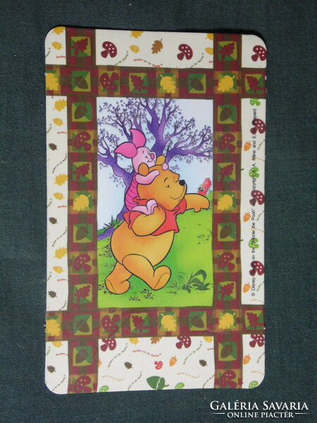 Card calendar, walt disney teddy bear piglet, graphic artist, advertising story figure, 2001, (1)