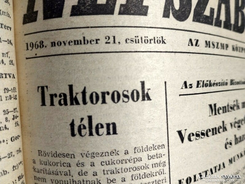 1968 november 21  /  NÉPSZABADSÁG  /  Születésnapra, ajándékba :-) Eredeti, régi ÚJSÁG Ssz.:  25862