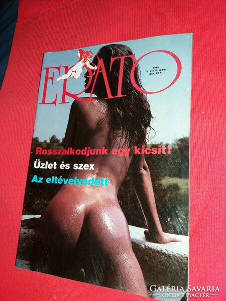 1989. II. évfolyam 8. szám ERATO Művészet - erotika magazin újság poszterrel a képek szerint